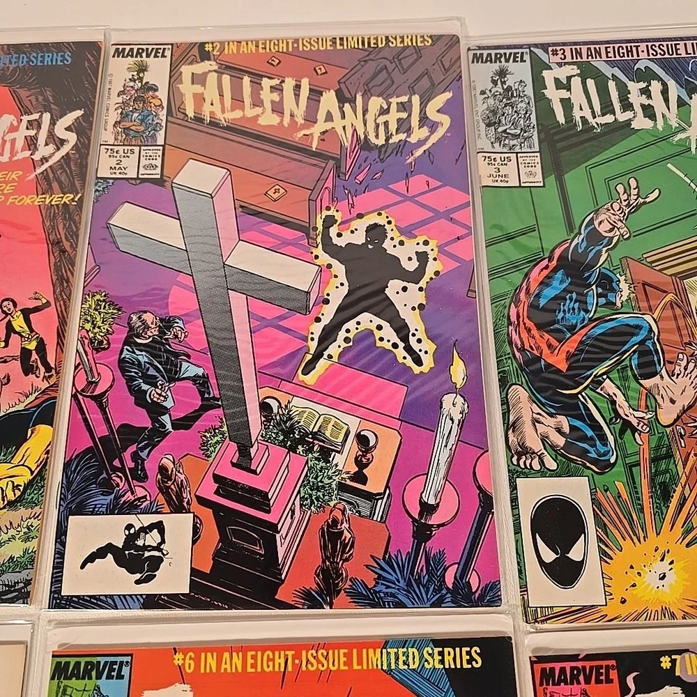 Marvel Fallen Angels Comic Lot #1-8 1987 Full Limited Series‎ X-Men Spinoff Book